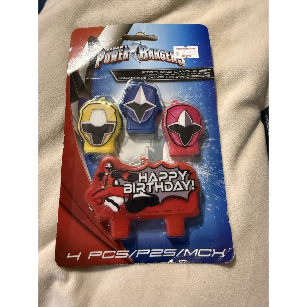 Saban Power Rangers 4 PCs/P25/MCH Birthday Candle Set  Design/Ware